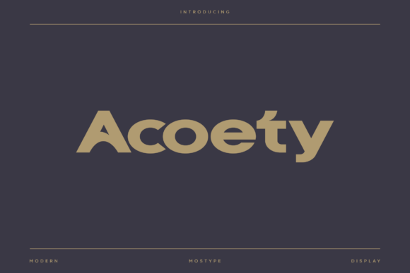 Acoety: A Modern Display Sans for Crisp Branding