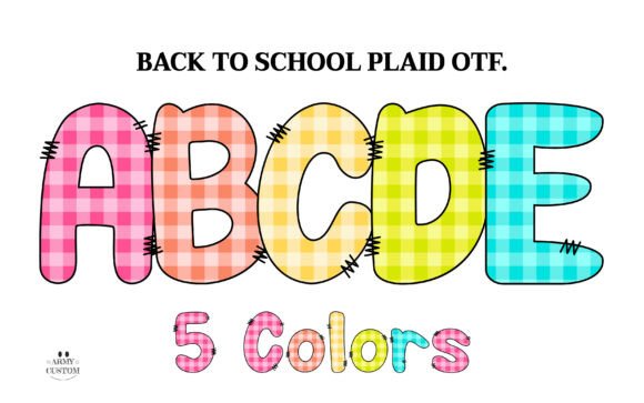 Back to School Plaid: A Playful Font for Creative Projects