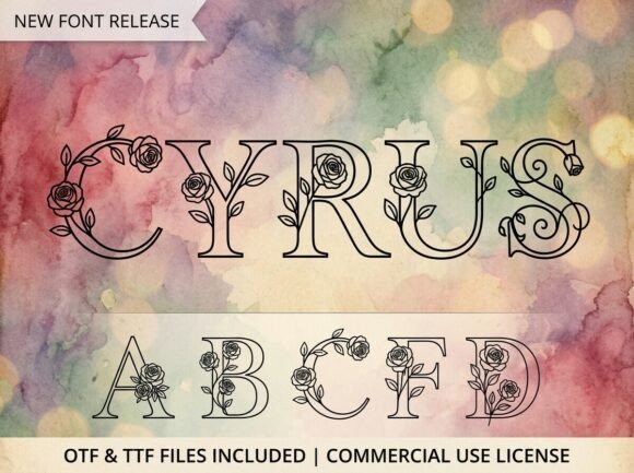 Cyrus: A Font That Weaves Floral Elegance Into Your Brand