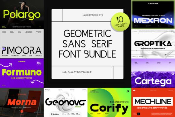 Geometric Sans Serif Bundle: Clean Lines for Modern Design