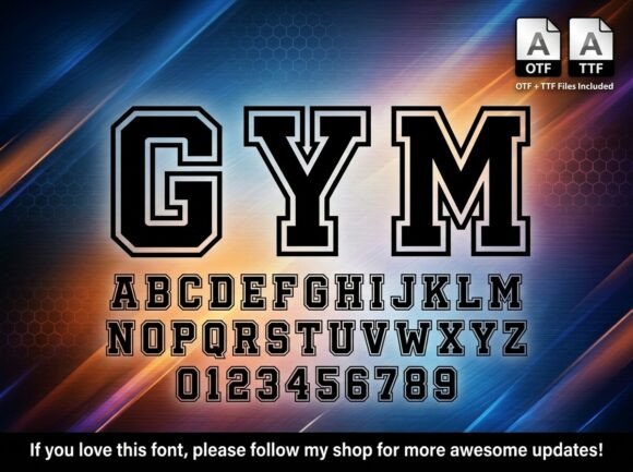 Gym: The Bold Athletic Typeface for Varsity-Style Impact
