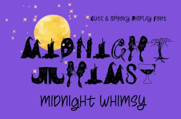 Midnight Whimsy: A Font for Playful Spooky Designs