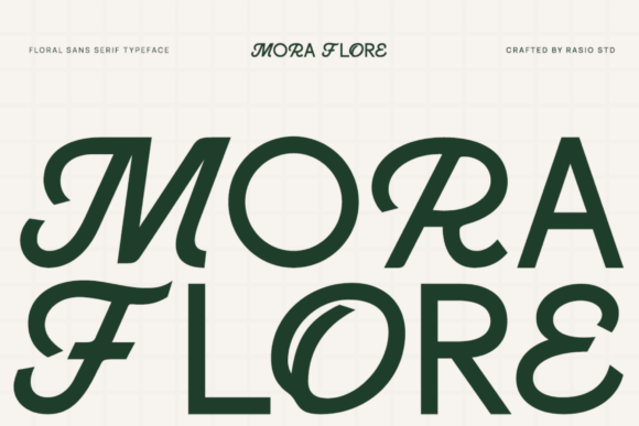 Mora Flore: Blending Botanical Art with Modern Typography