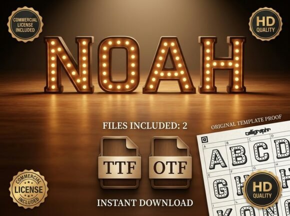 Noah: The Broadway-Inspired Marquee Display Font