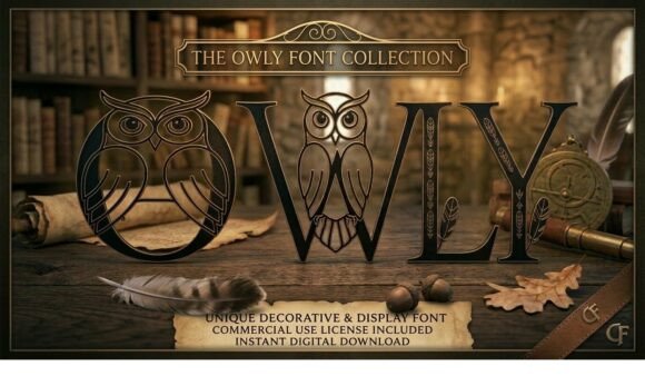 Owly: A Display Font with Built-In Woodland Magic