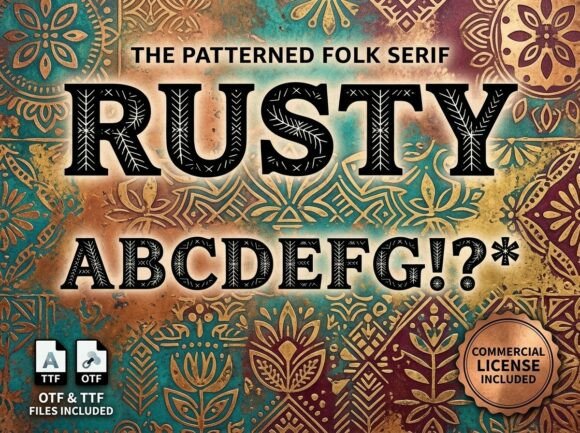 Rusty: A Folk Serif Font for Authentic Branding