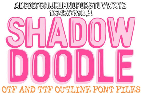 Shadow Doodle: A Creative Font for Handcrafted Designs